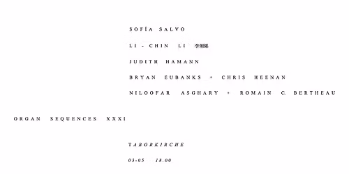 ORGAN SEQUENCES XXXI (O.S. Fest day I)