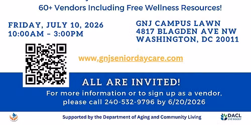 Annual GNJ Wellness Fair and Bazaar