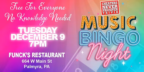 Music Bingo at Funck's Restaurant - Palmyra
