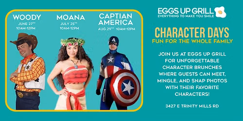 Eggs Up Grill Character Day Brunches