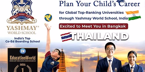 For your child\u2019s career in global top-ranking universities through Yashmay World School, India