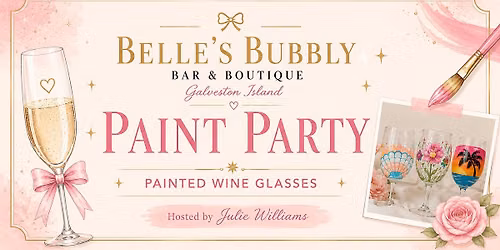 Wine Glass Paint Party at Belle's Bubbly Bar