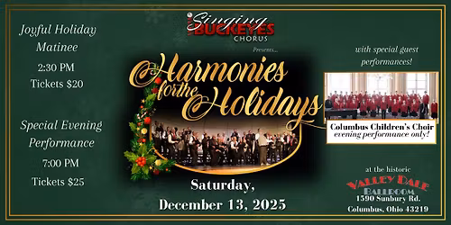 Singing Buckeyes Chorus presents: Harmonies for the Holidays