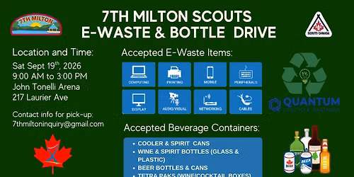 E-Waste and Bottle Drive Fundraiser