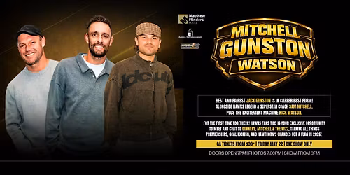 Mitchell, Gunston & Watson LIVE at Matthew Flinders Hotel!