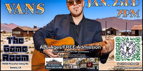 GAMES AND GROOVES: Live Music \u2013 Richie Vans (Indie\/Pop)