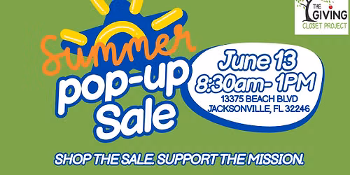 Summer Pop Up Sale! 
