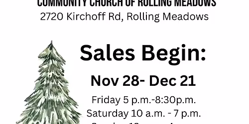 Christmas Tree Sales at Community Church in Rolling Meadows