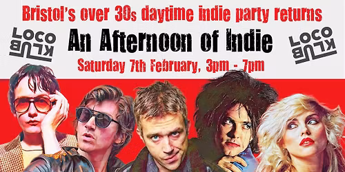 BRISTOL: An Afternoon of indie - Indie for the over 30s: 7 Feb, 3pm-7pm