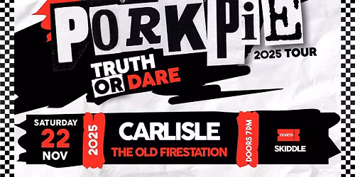 PorkPie Live plus support Reggie at The Old Firestation, Carlisle