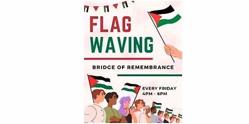 Christchurch - Flags on the Bridge