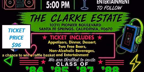 SGHS Class of 86 40th Year Reunion