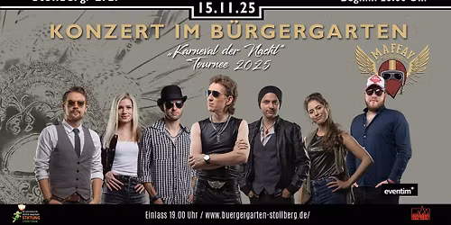 Maffay Show Band - \u201eKarneval der Nacht\u201c Tour 2025 \/\/ B\u00fcrgergarten Stollberg