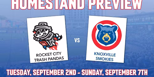 Rocket City Trash Pandas at Knoxville Smokies at Covenant Health Park