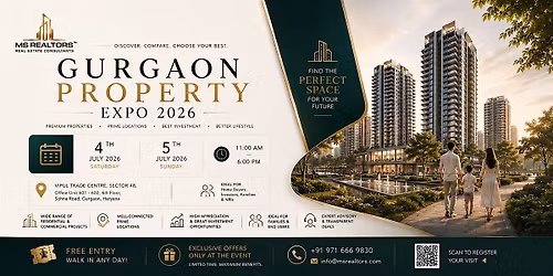 Gurgaon Residential Expo 2026 \u2014 home shortlist ready? Free July 4