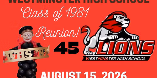 Westminster High School Class of '81 Reunion