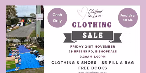 Clothing & Shoe Sale (Clothed in Love Fundraiser)