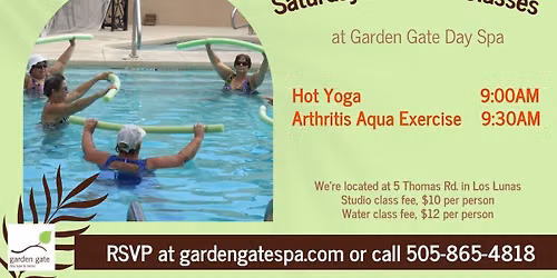 SATURDAY Exercise & Wellness Classes at Garden Gate Day Spa & Salon