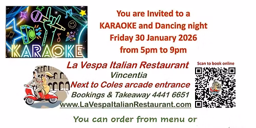 You are Invited to a  KARAOKE and Dancing night