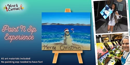 Cape Coral Sip and Paint \u2013 Snowman in the Tropics