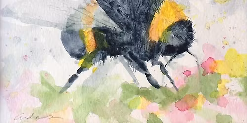 Bumbleebee Watercolor Painting 