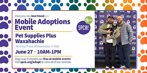 Mobile Adoptions Pet Supplies Plus Waxahachie