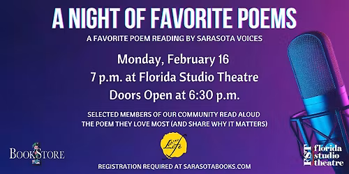 A Night of Favorite Poems Read Aloud at Florida Studio Theatre