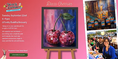 Paint and Sip at Funky Buddha \u2013 Disco Cherries
