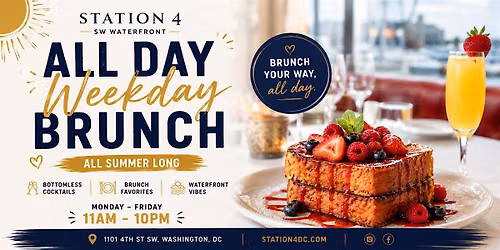 ALL-DAY WEEKDAY BOTTOMLESS BRUNCH