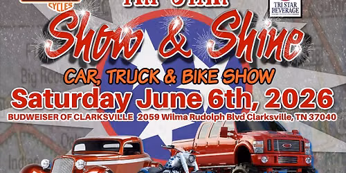 BWC TRI STAR SHOW & SHINE — 2059 Wilma Rudolph Blvd, Clarksville, TN 37040-6621, United States