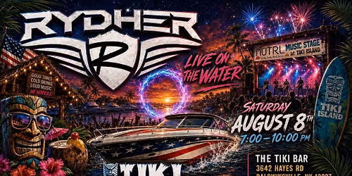 Get your Tiki on w\/RYDHER! Sun, sand, music, friends, (and so much more)!