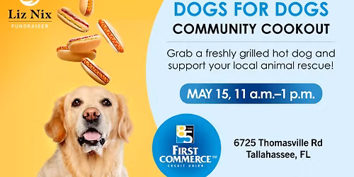 Dogs for Dogs" Cookout to benefit Hearts to Homes Humane Society