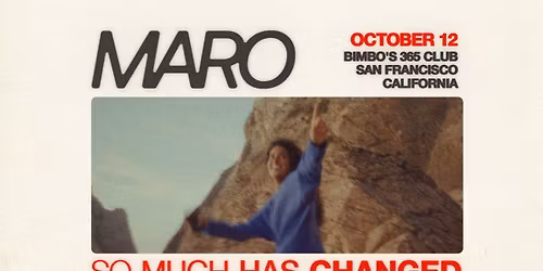 MARO at Bimbo's 365 Club - Show Moved from The Castro on 4\/28\/26