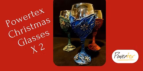 Christmas Fabric Sculpting Pair of Wine Glasses Workshop