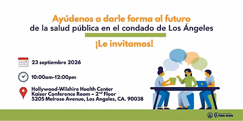 Ay\u00fadenos a darle forma al futuro de la salud p\u00fablica en el condado de L\u00c1