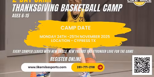 Thanksgiving Basketball Camp