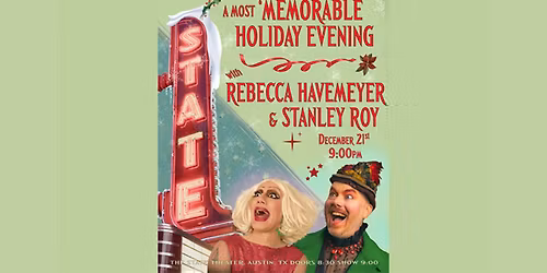 A Most 'Memorable Holiday Evening with Rebecca Havemeyer & Stanley Roy at State Theatre