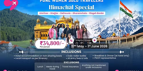 Himachal Pradesh = Amritsar-Khajjar-Dalhousie-Wagha border