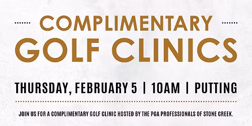 Complimentary Golf Clinic - February