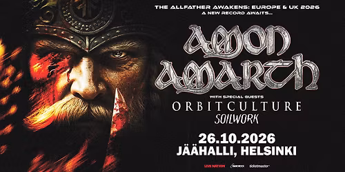 Amon Amarth (SE): The Allfather Awakens, Helsingin J\u00e4\u00e4halli 26.10.2026