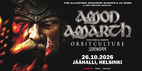 Amon Amarth (SE) The Allfather Awakens Helsingin Jäähalli 26.10.2026
