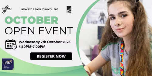 Newcastle Sixth Form College - October Open Event 2026