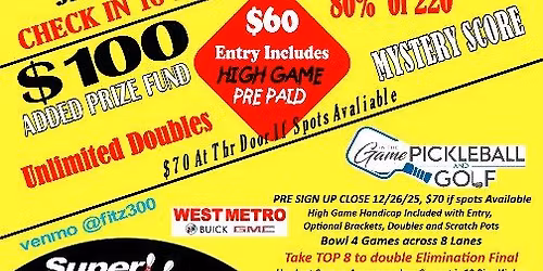 2026 DYB Red Eye Open - No Tap $500 1st !