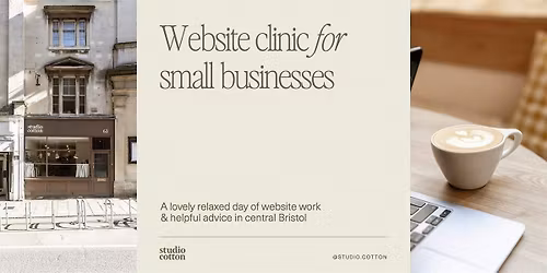 Website Clinic with Studio Cotton ~ Help & advice for small businesses