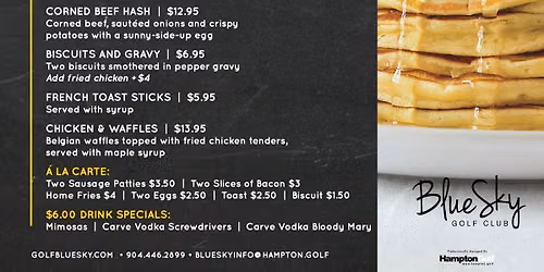 Weekend Brunch - Beginning January 3, 2026