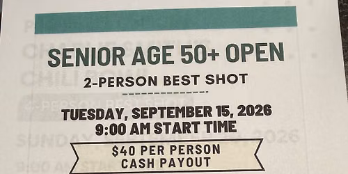 Senior Age 50+ OPEN 2-person best shot