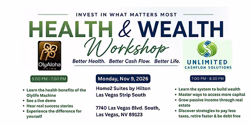 Health & Wealth Workshop: Building a Better Future Las Vegas In-Person