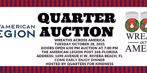 Quarter Auction for Wreaths Across America at South Florida National Cemetery