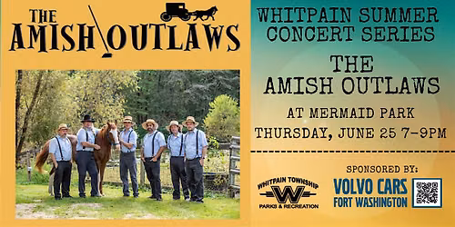 Whitpain Summer Concert Series: The Amish Outlaws at Mermaid Park