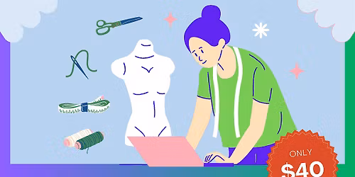 Sewing A Spring Mini Tote bag at Winter Street studios